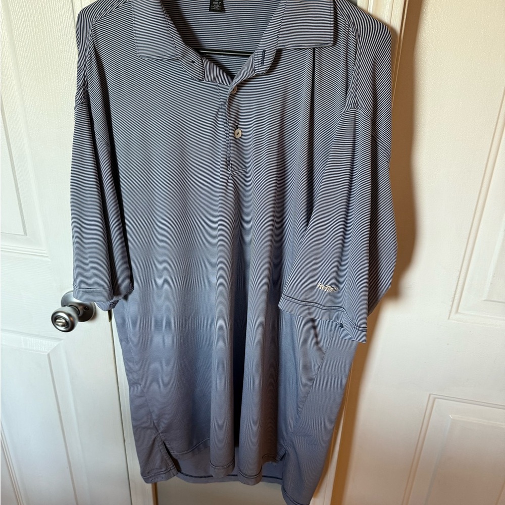 Peter Millar Blue Summer Comfort Polo Shirt with Moisture-Wicking Fabric